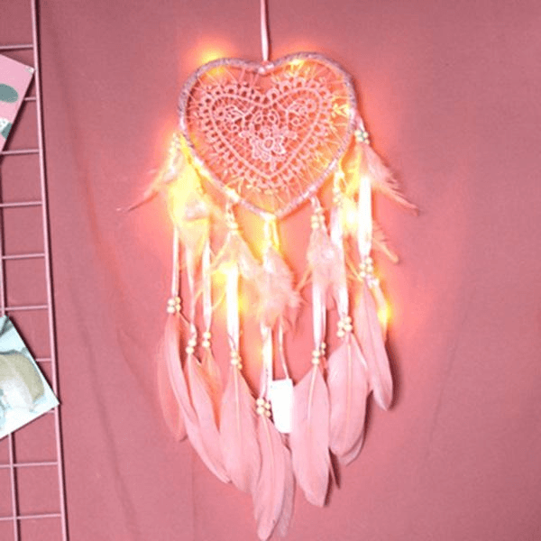 Heart Shape Dream Catcher Light