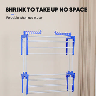 Sakerplus Foldable Stainless Steel Clothes Rack