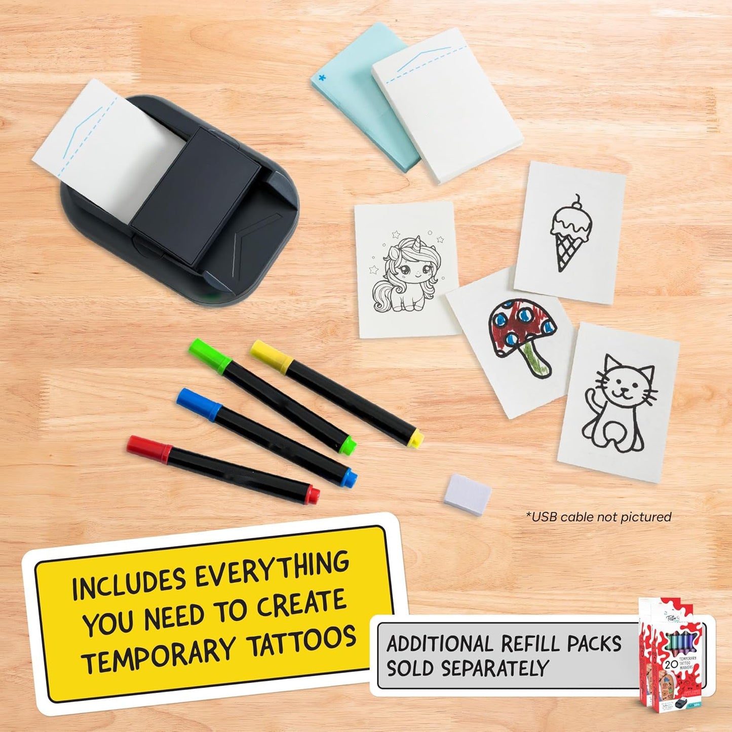 Sakerplus® DIY Temporary Tattoo Printer Kit