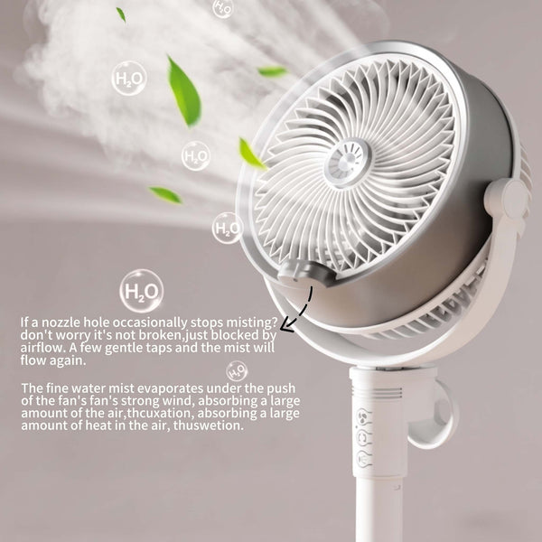 Sakerplus® Smart Misting Floor Fan With Remote