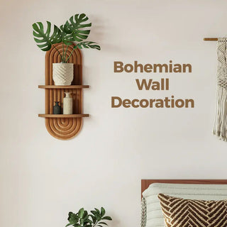 Sakerplus® Boho Arched Wooden Wall Shelf