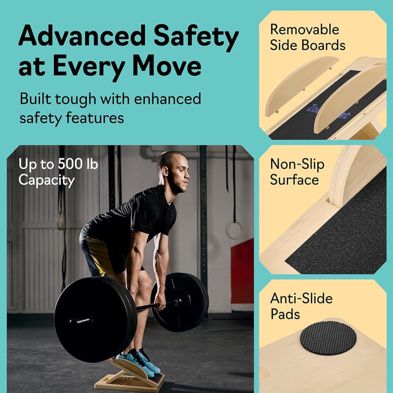 Sakerplus® 6-Angle Slant Board & Balance Board