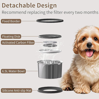 Sakerplus Large Capacity No Spill Dog Bowl