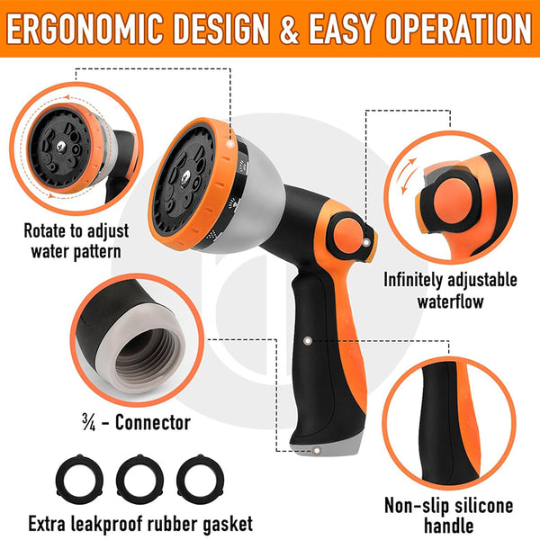 Sakerplus® Heavy Duty Garden Hose Nozzle