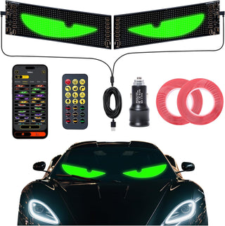 Sakerplus Car Windshield Devil Eyes Light