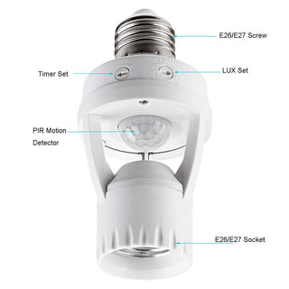 Sakerplus® Motion Sensor Light Socket Adapter