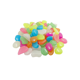 Dark Luminous Garden Pebbles,100PCS
