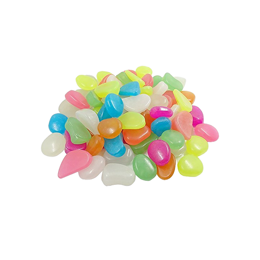 Dark Luminous Garden Pebbles,100PCS