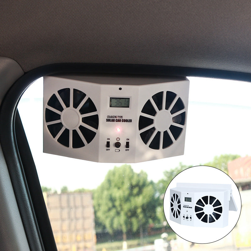 Sakerplus Car Solar Powered Window Exhaust Fan