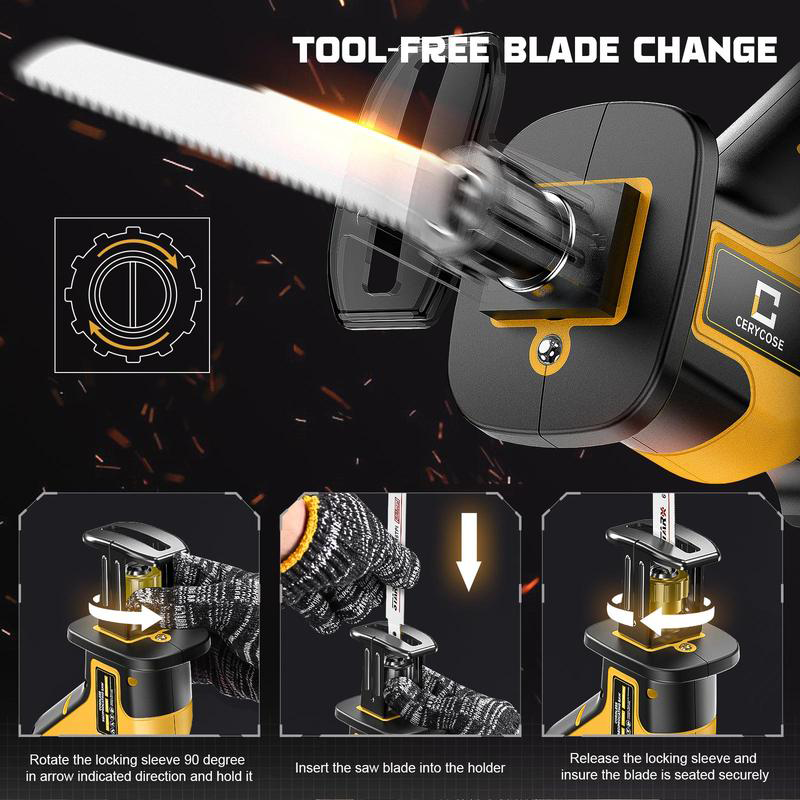 Sakerplus Battery-compatible wireless reciprocating saw