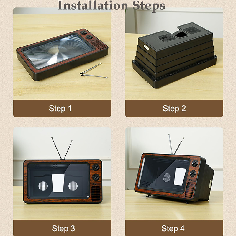Sakerplus Retro TV Phone Screen Magnifier