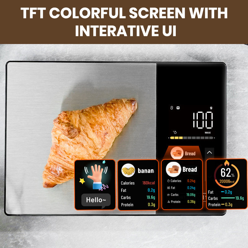 Sakerplus Digital Kitchen Scale with Nutrition Tracking