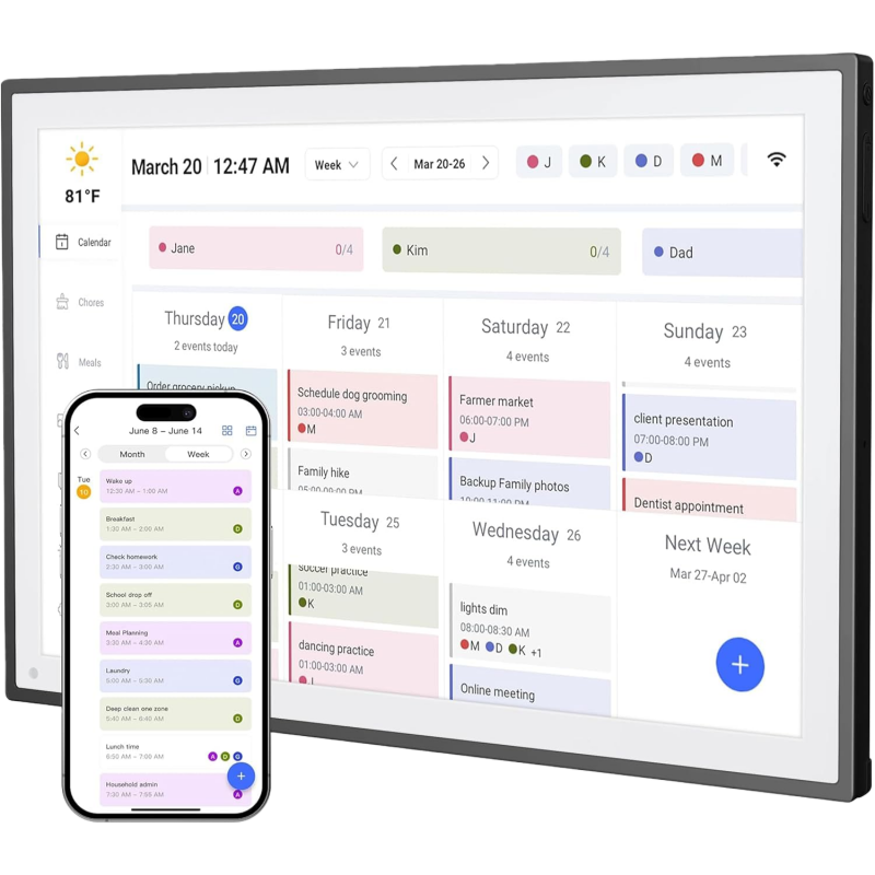 Sakerplus® Smart WiFi Digital Family Calendar