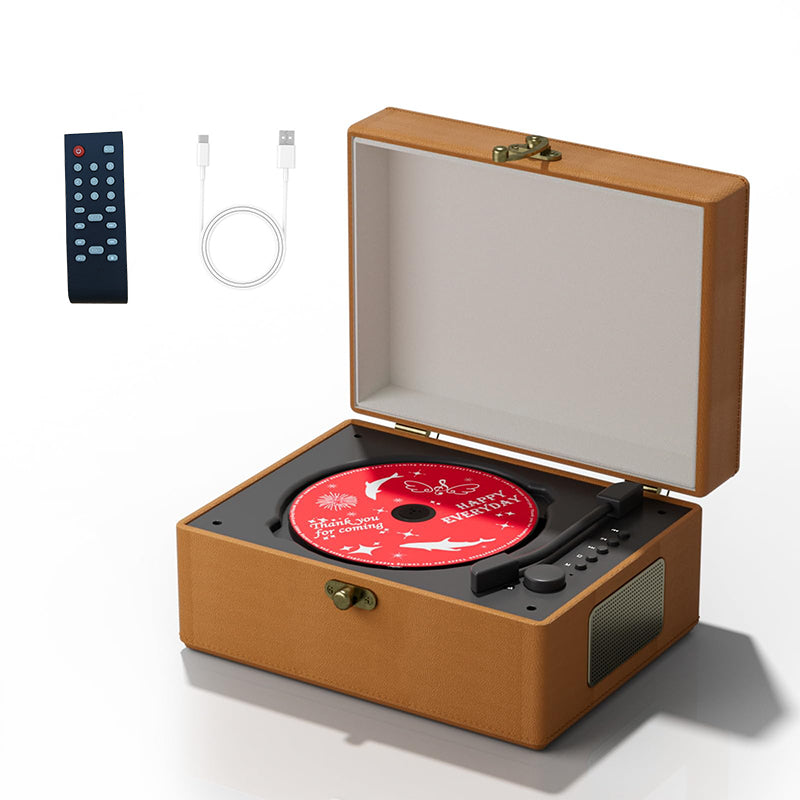 Sakerplus Rechargeable Leather CD Player