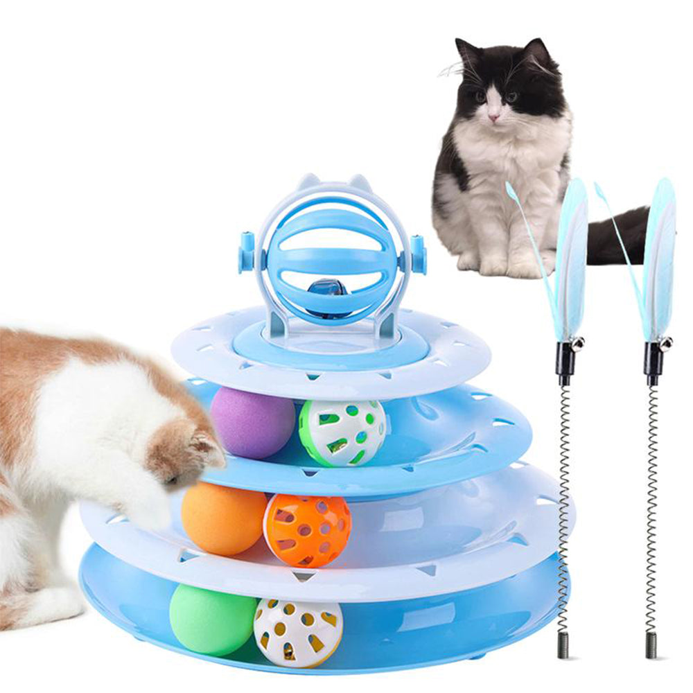 Sakerplus® Cat Toy 4-Level Interactive Roller