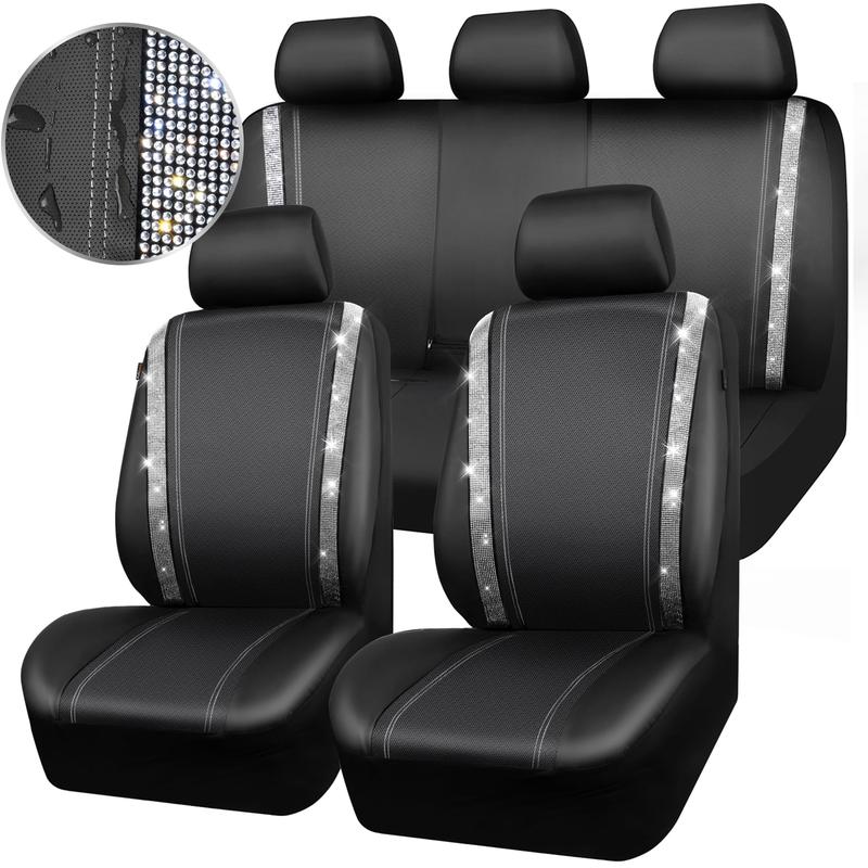 Sakerplus® Luxury Leather Bling Car Seat Covers