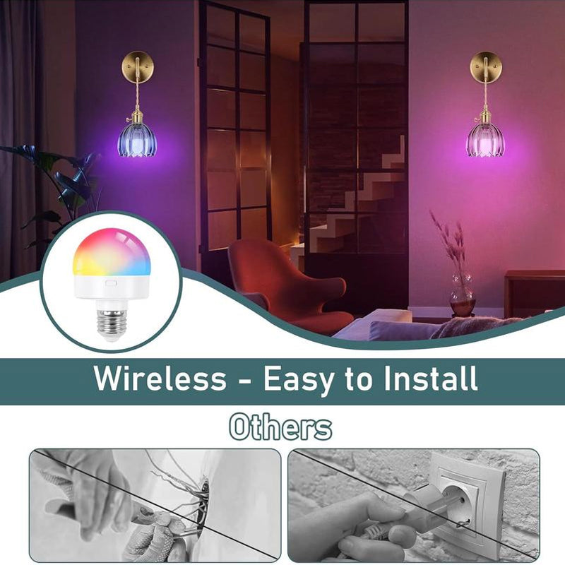 Sakerplus Battery-Powered RGB Wall Sconce Set