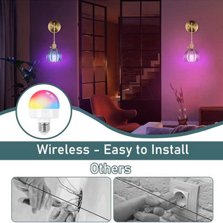 Sakerplus Battery-Powered RGB Wall Sconce Set