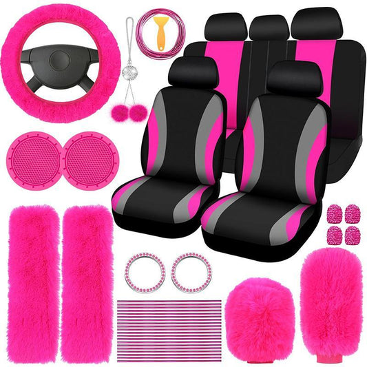 Sakerplus® Fluffy Car Seat Cover Full Set