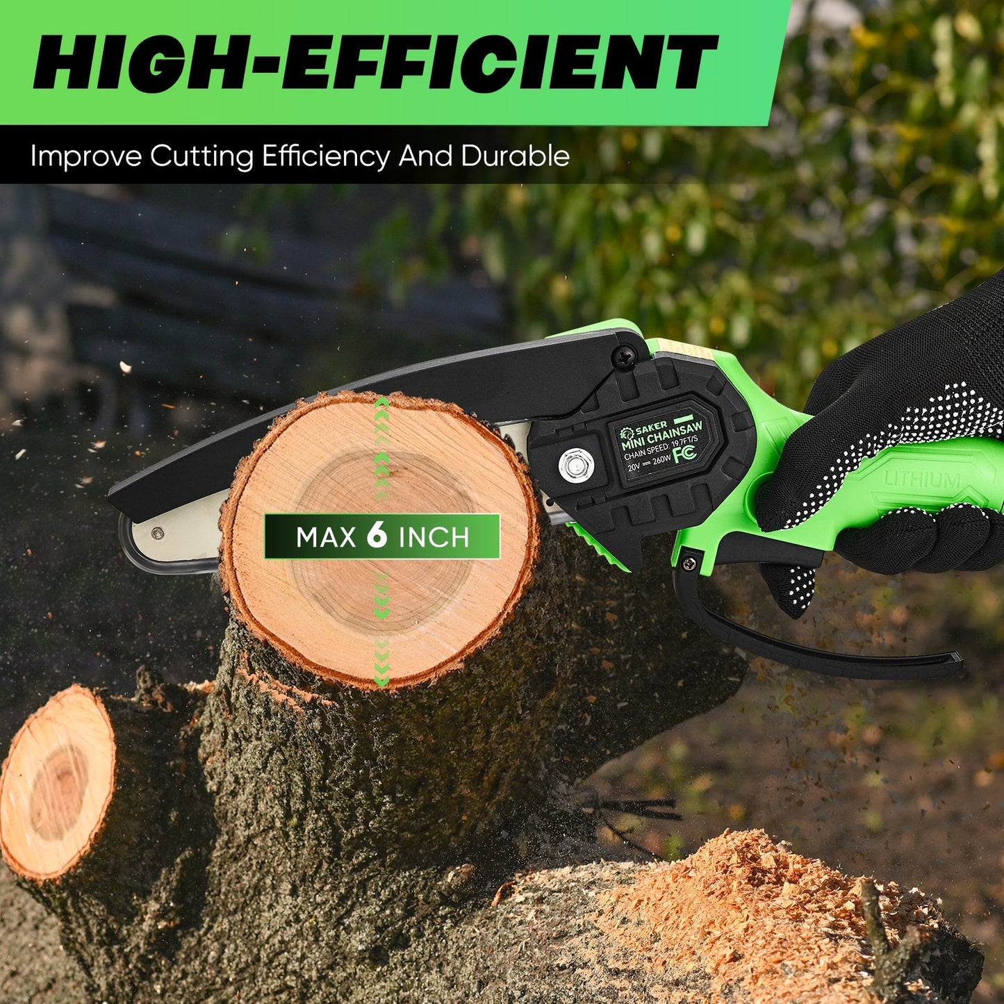 Sakerplus Mini Cordless Electric Chainsaw