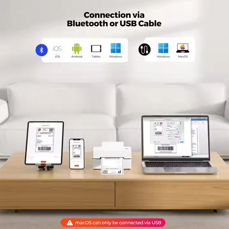 Sakerplus Wireless Bluetooth Label Printer