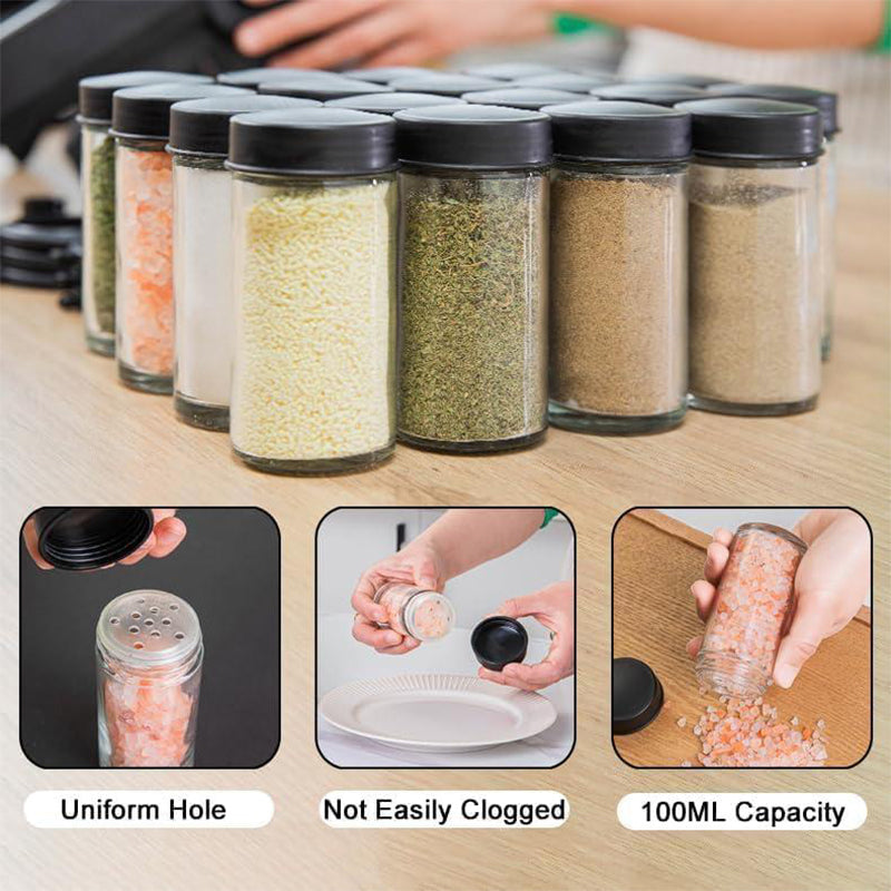 Sakerplus Rotating Spice Rack with Jars