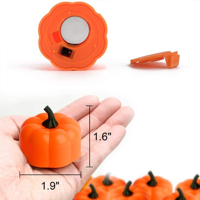 Flickering Small Pumpkin Tea Lights