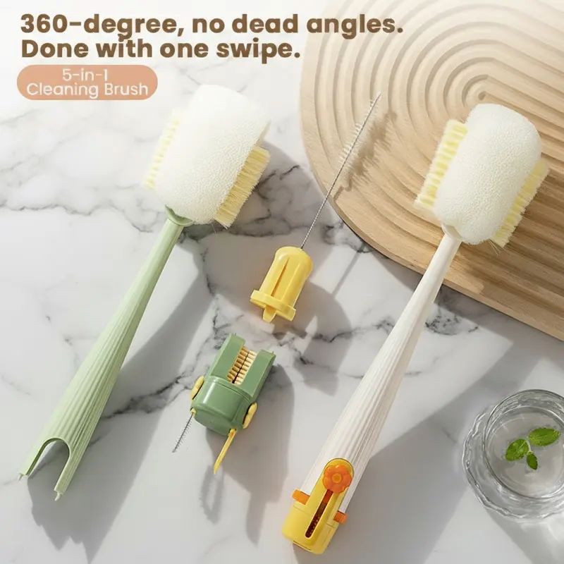 Sakerplus® Multifunctional Bottle Cleaning Brush Set