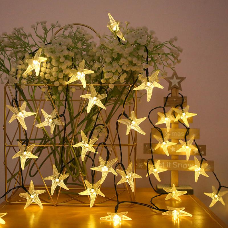 Saker Solar Power Starfish String Lights