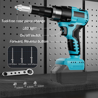 Sakerplus Brushless Rivet Gun Tool for Rivets