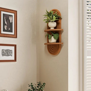 Sakerplus® Boho Arched Wooden Wall Shelf