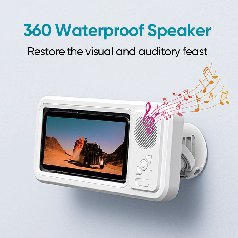 Sakerplus® Shower Phone Holder Speaker With Speaker