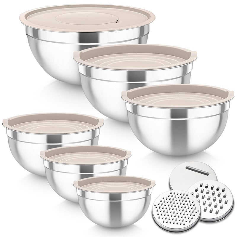 Sakerplus Stainless Steel Mixing Bowls Set