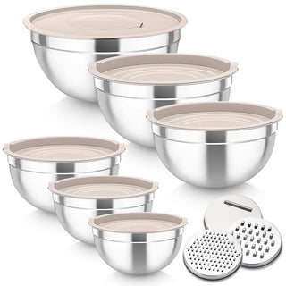 Sakerplus Stainless Steel Mixing Bowls Set