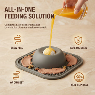 Sakerplus® Interactive Slow Feeder Lick Bowl