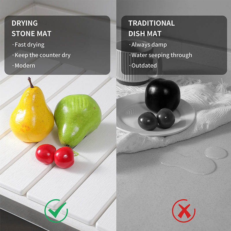 Sakerplus Collapsible Diatomaceous Dish Drying Mat