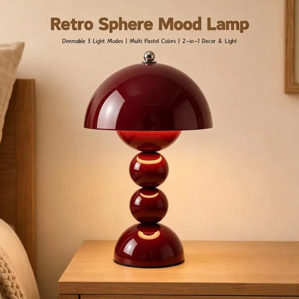 Sakerplus® Vintage Cream Triple-Globe Touch Table Lamp