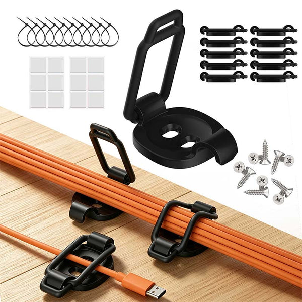 Sakerplus® Adjustable Elastic Cable Management Clips