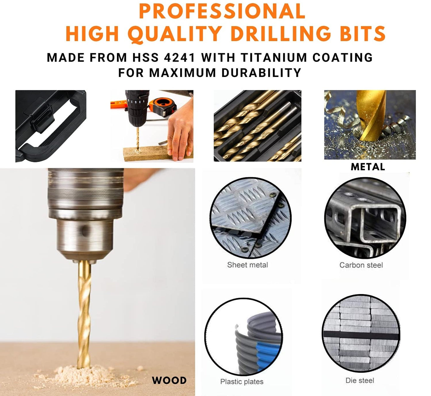 SAKER 99pcs High Speed Steel Drill Bit Set