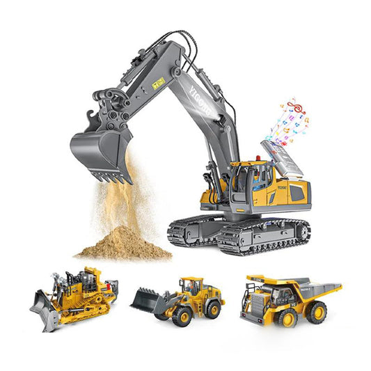 Sakerplus 9-Channel RC Metal Bulldozer