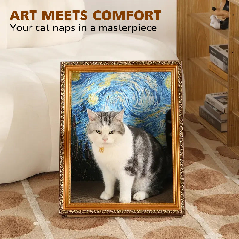 Sakerplus Art Frame Cat Bed House