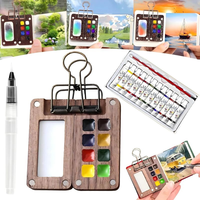 Sakerplus® Mini Pocket Watercolor Paint Set