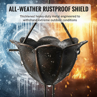 Sakerplus® Nature-Inspired Petal Design Rain Chain