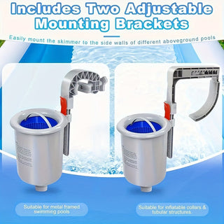 Sakerplus Floating Pool Skimmer with Mount Bracket