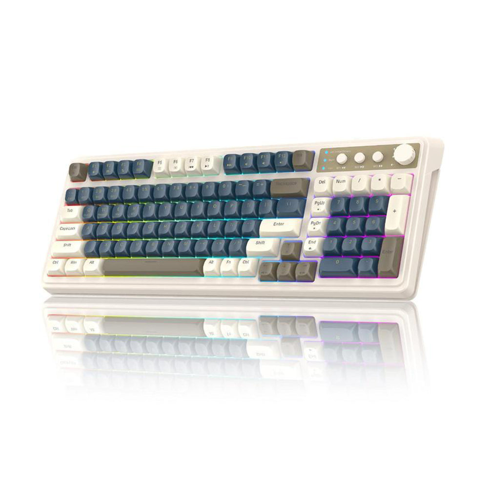 Sakerplus Tri-Mode RGB Gaming Keyboard