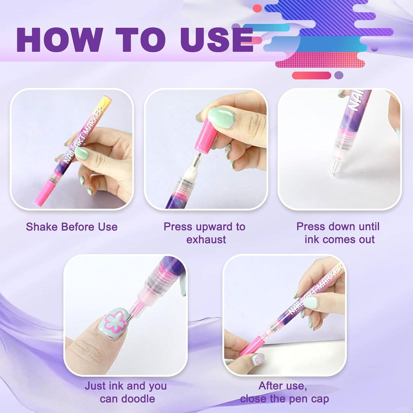 Sakerplus® Nail Art Pens Drawing Set
