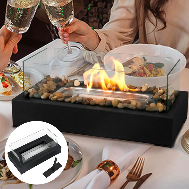 Sakerplus Tabletop Alcohol Fireplace Lamp