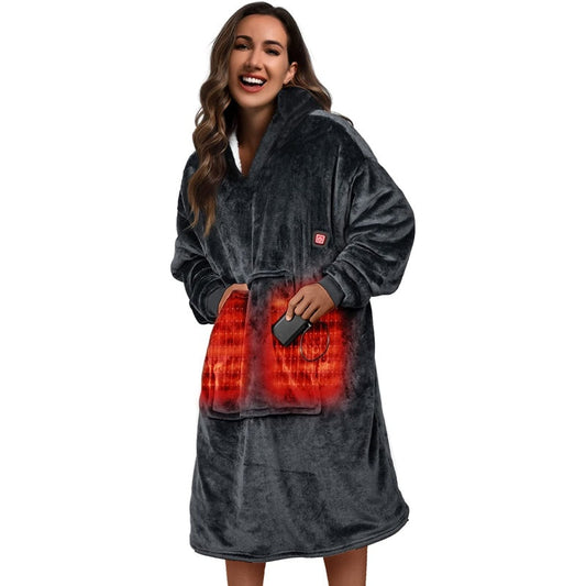 Sakerplus Cordless Oversized Heated Hoodie Blanket