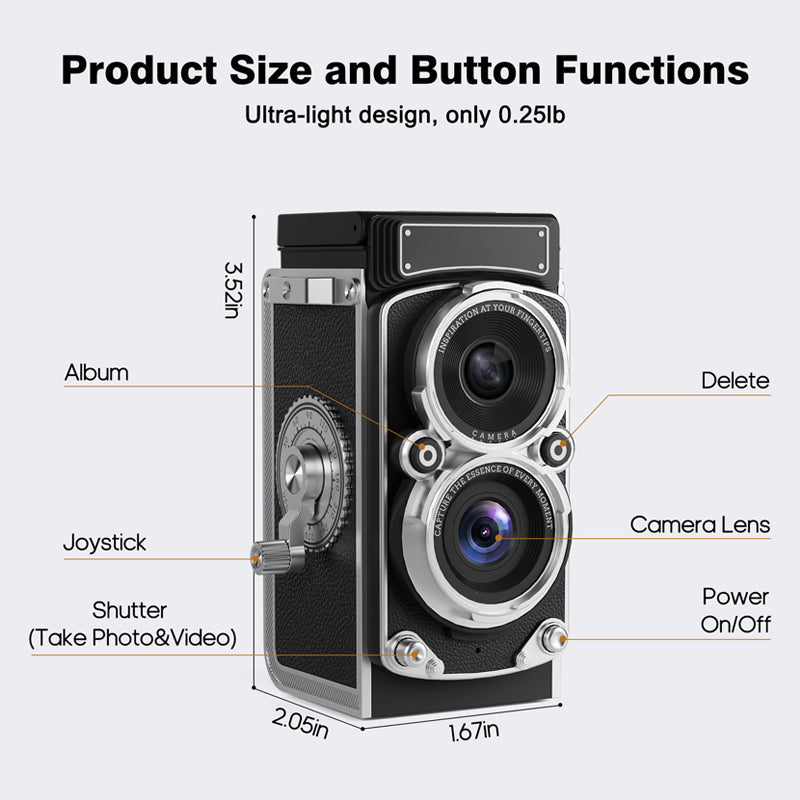Sakerplus Vintage Mini Digital Camera