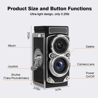 Sakerplus Vintage Mini Digital Camera
